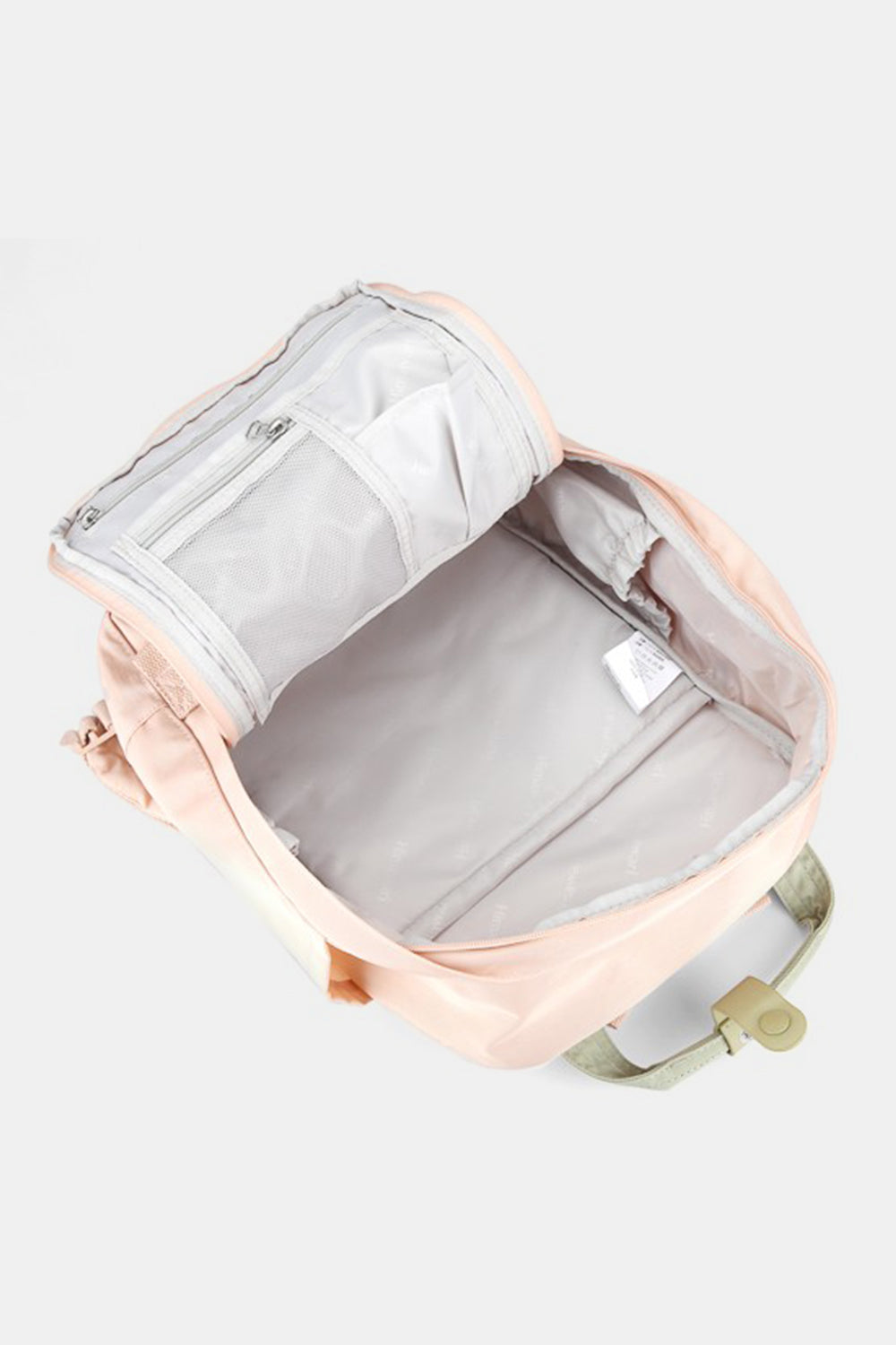 Contrast Waterproof Canvas Backpack Bag with Round Label