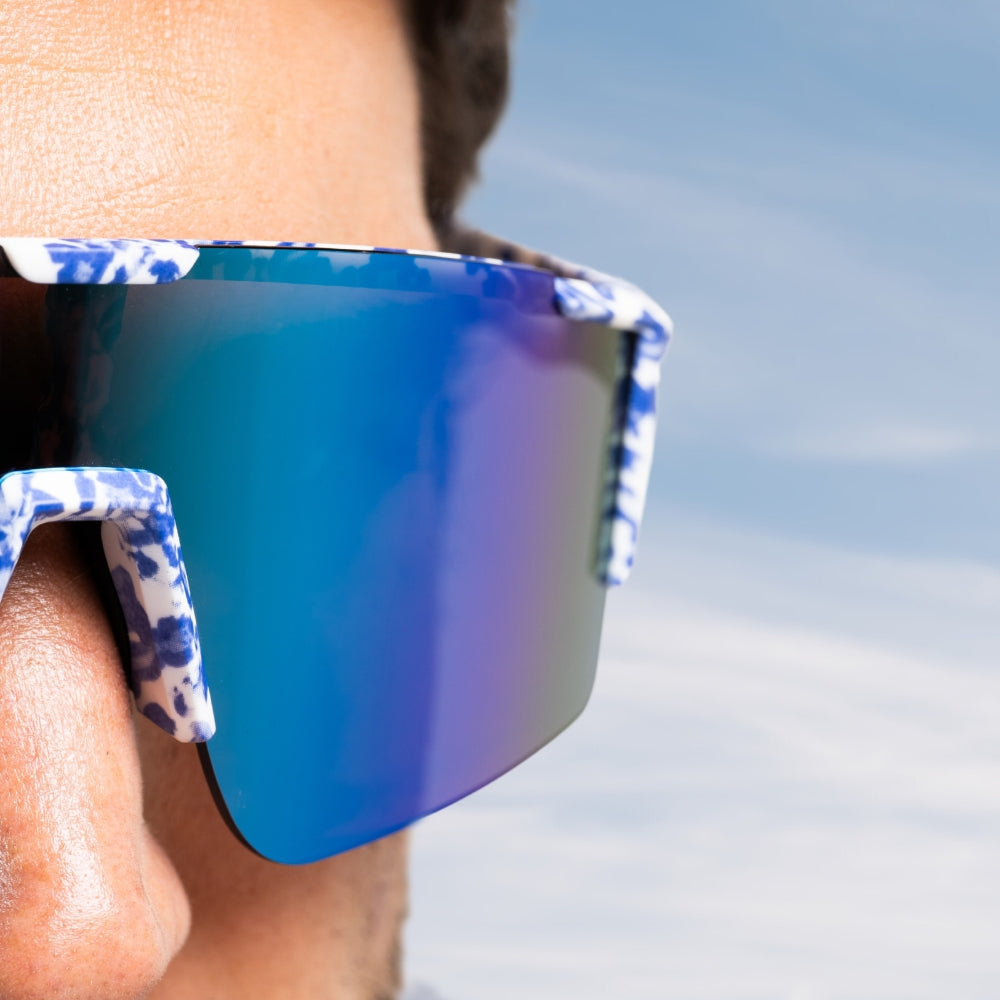 Selket Top-Framed Wrap Shield Sunglasses JBX