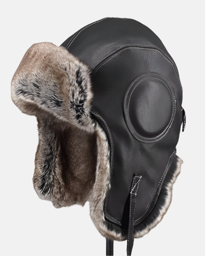 Vintage Style Genuine Sheepskin Aviator Hat