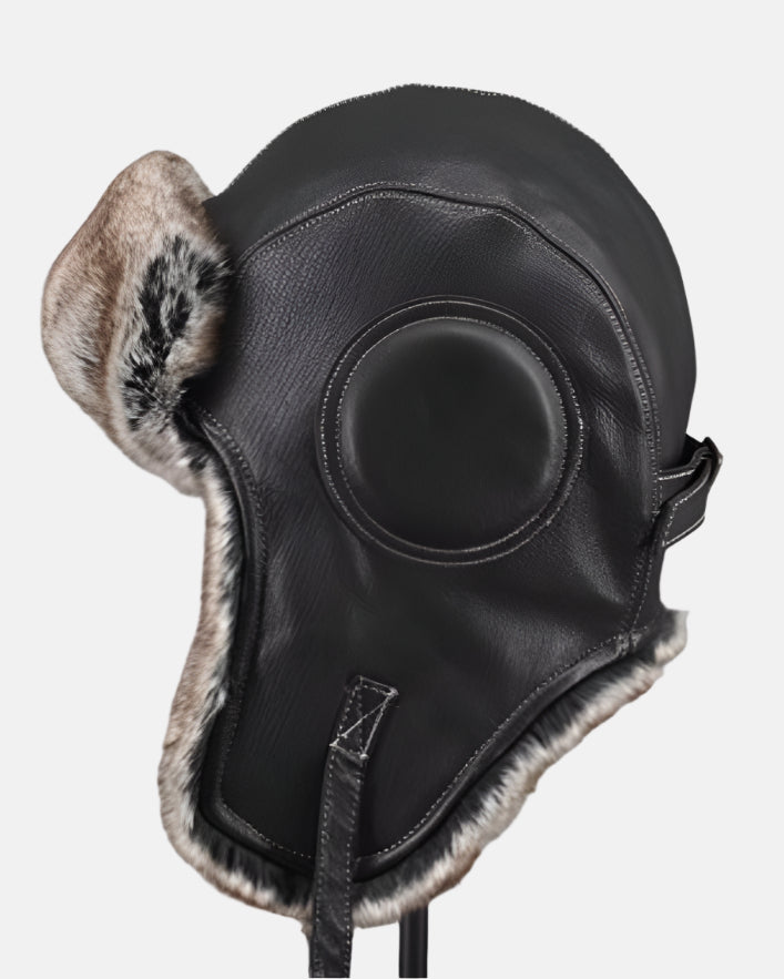 Vintage Style Genuine Sheepskin Aviator Hat