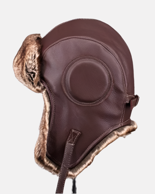 Vintage Style Genuine Sheepskin Aviator Hat