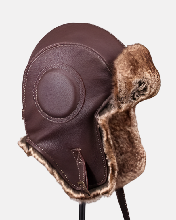 Vintage Style Genuine Sheepskin Aviator Hat