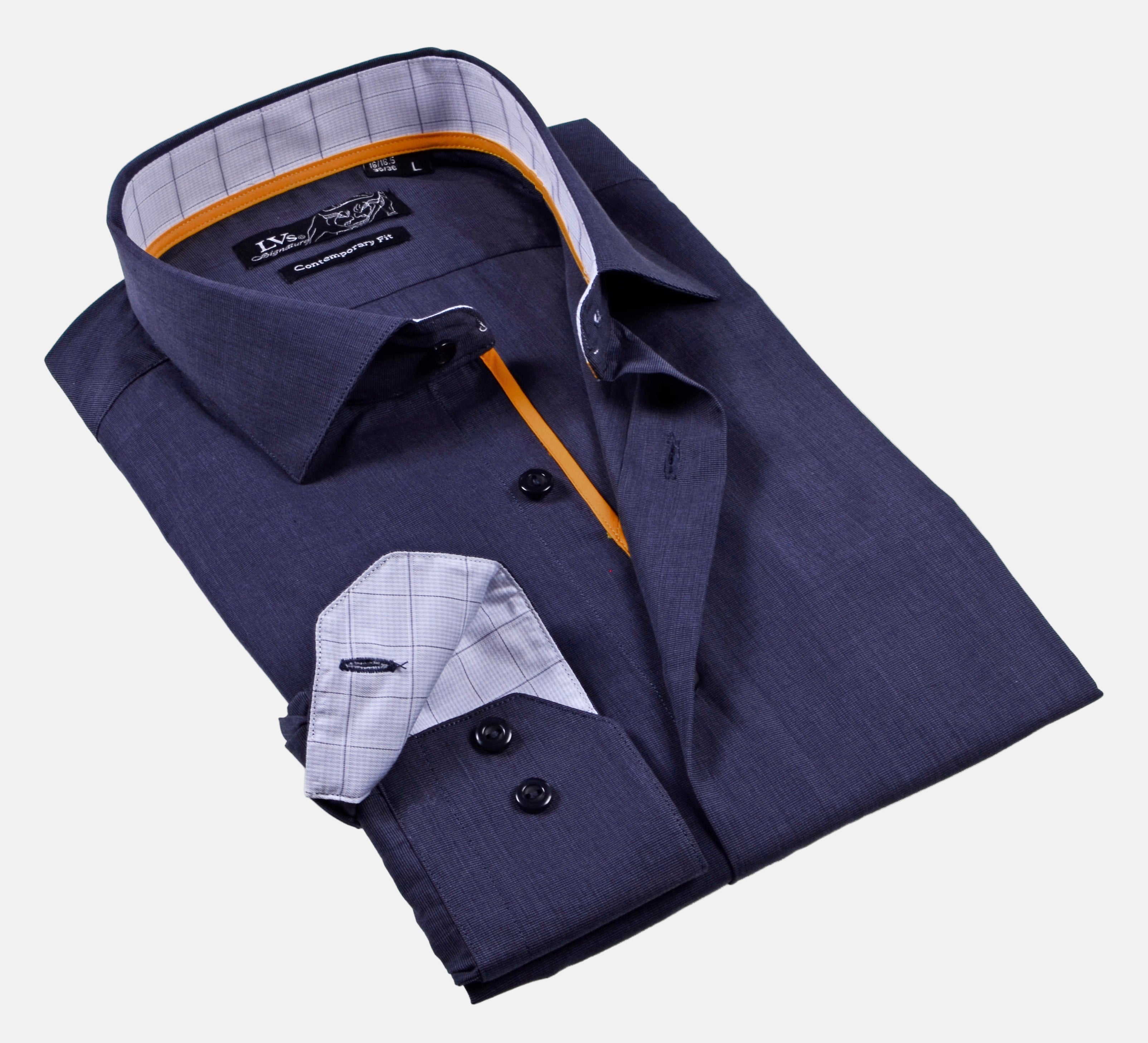 Big & Tall Shirt with Contrast Details Navy | Regulat Fit
