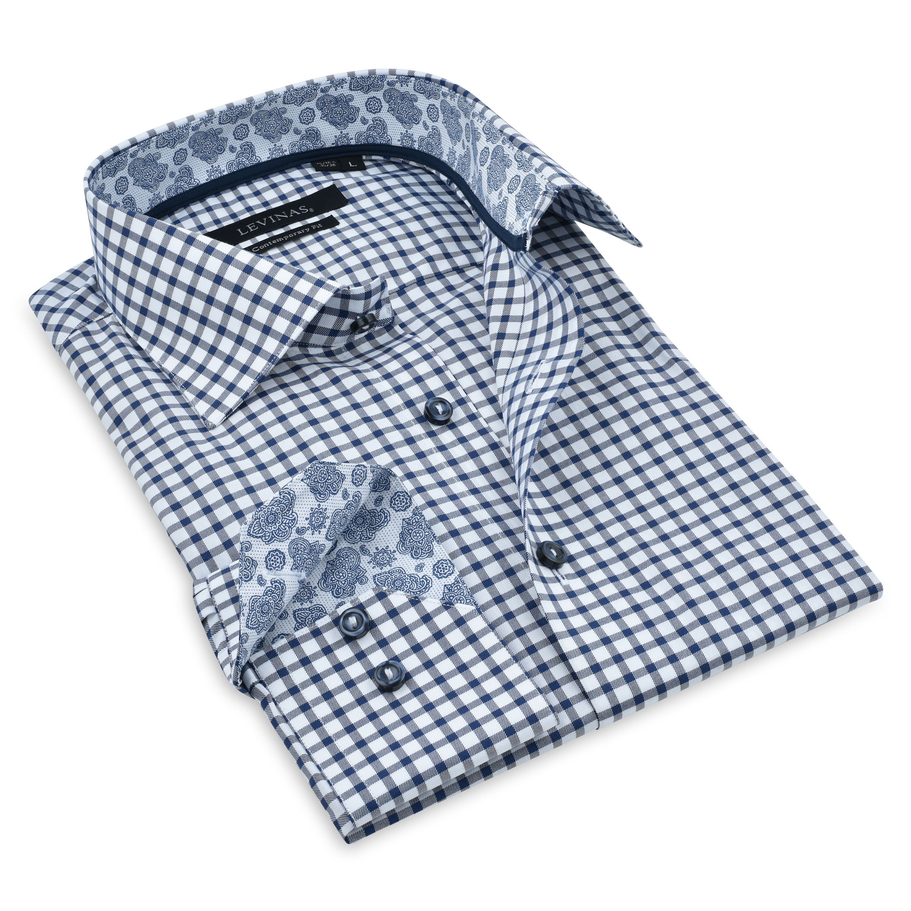 Button-Up Shirt with Contrast Trimming | Contemporary Fit