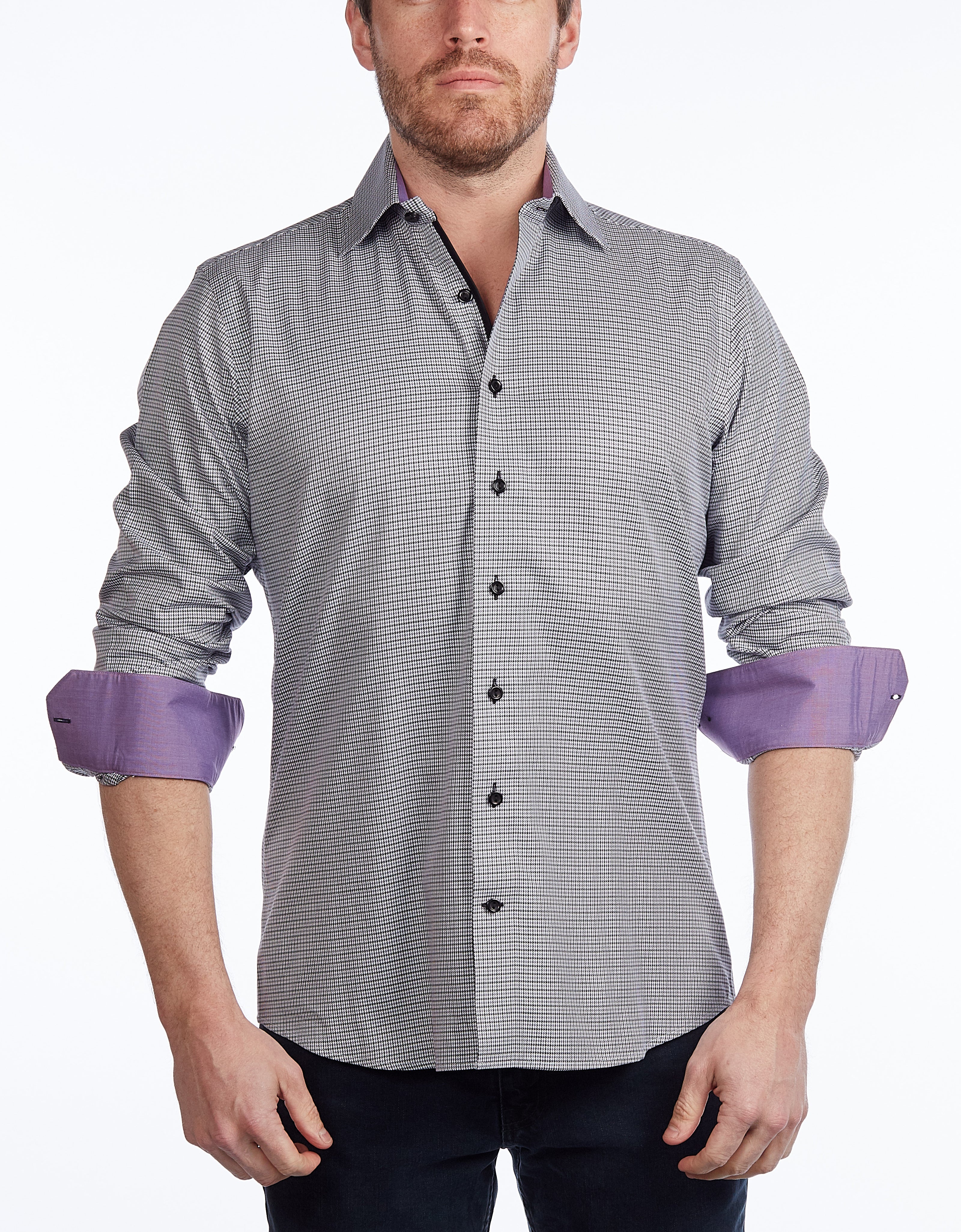 Button-Up Shirt with Contrast Trimming | Contemporary Fit