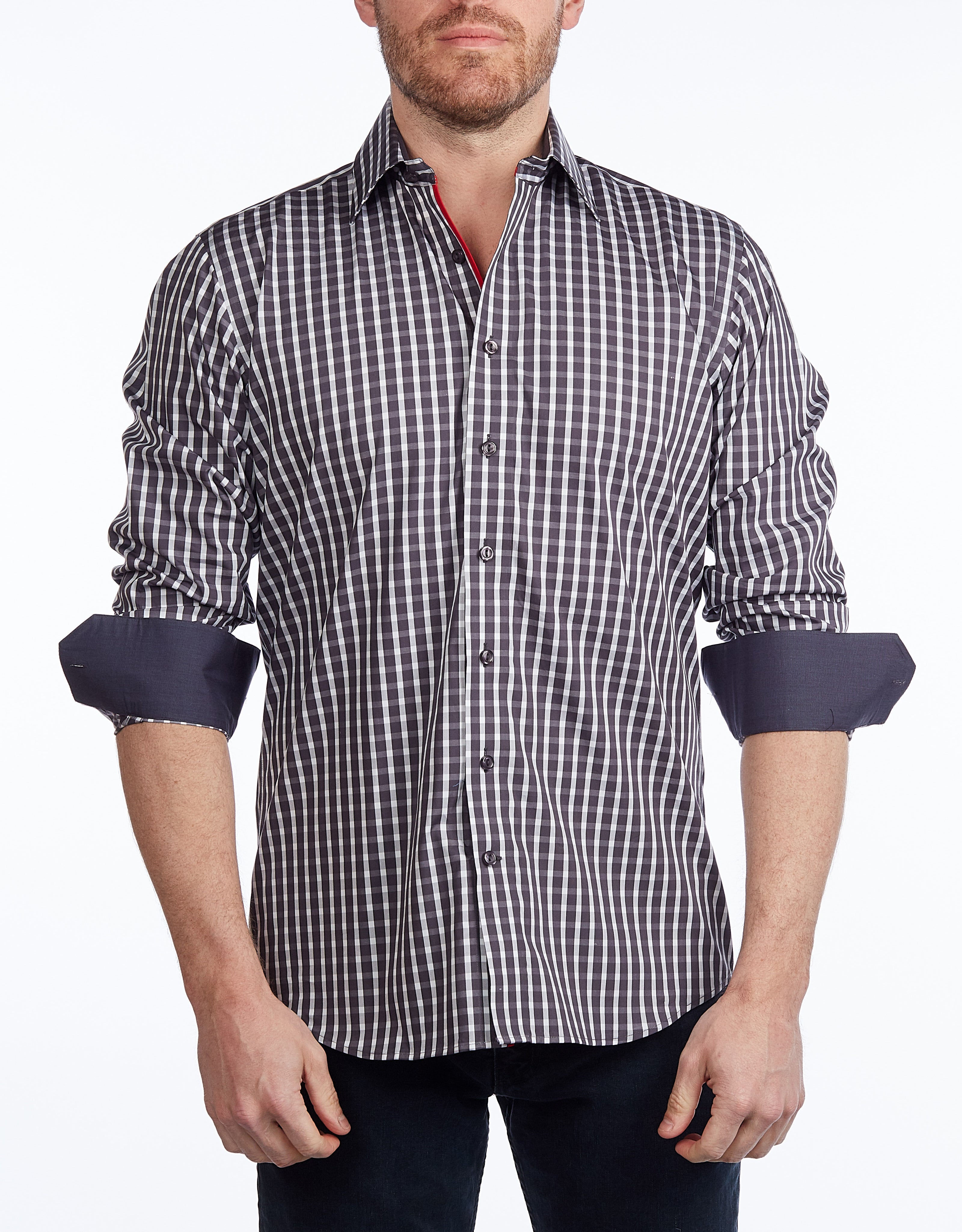 Button-Up Shirt I Charcoal | Contemporary Fit