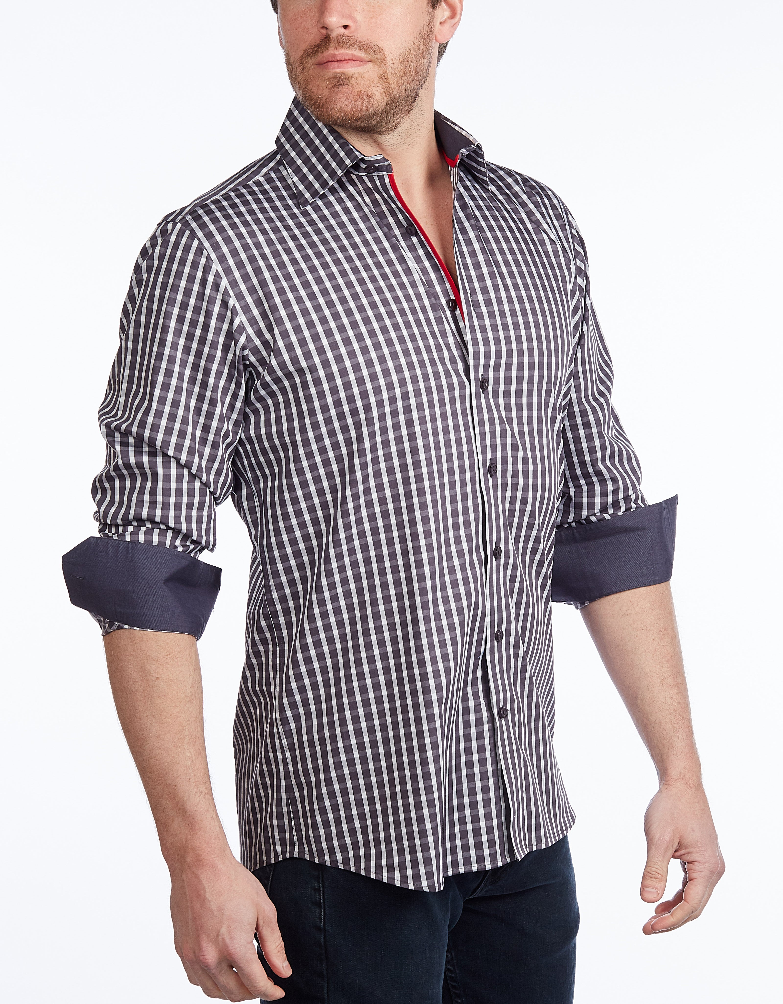 Button-Up Shirt I Charcoal | Contemporary Fit