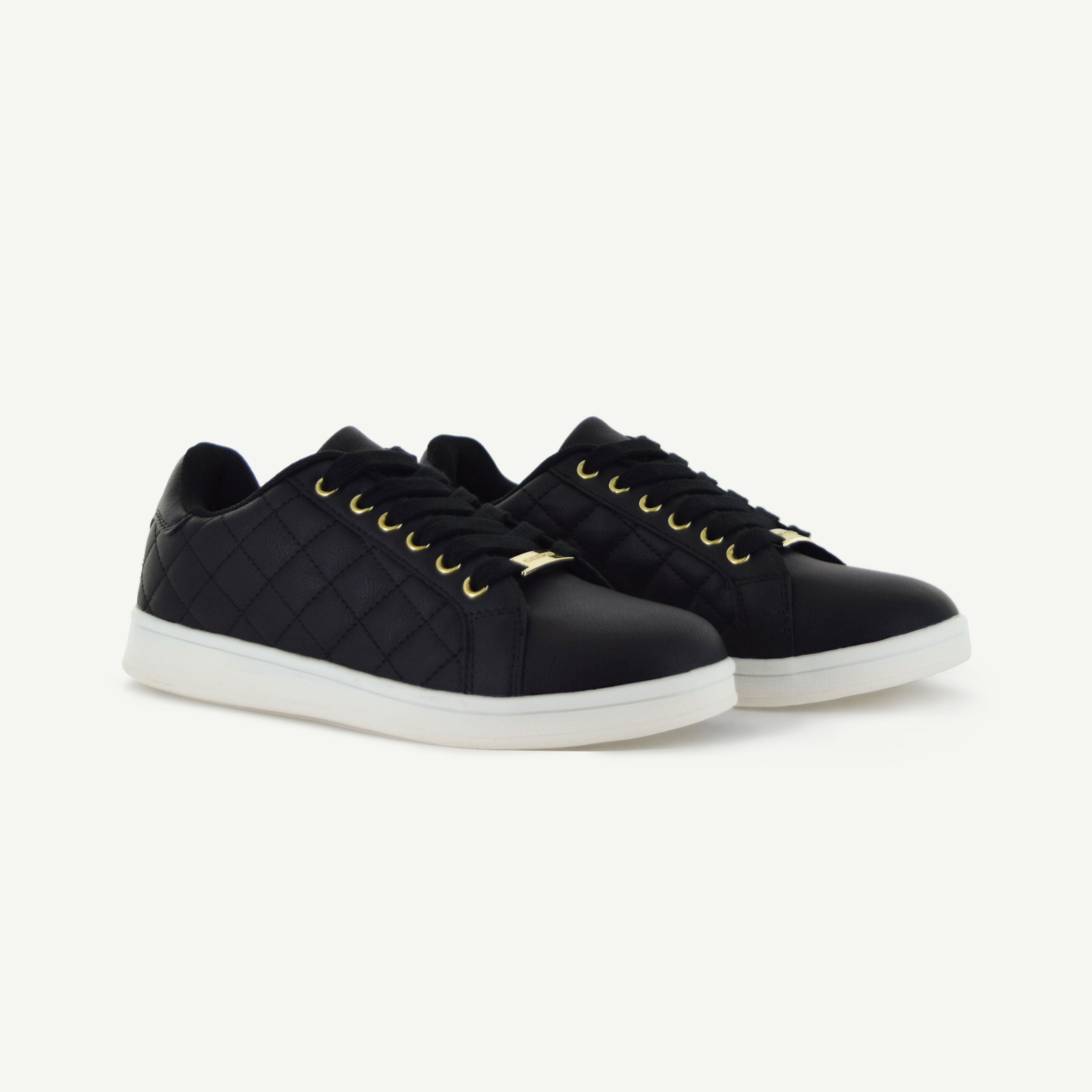 Voltaire Quilted Court Shoe Black