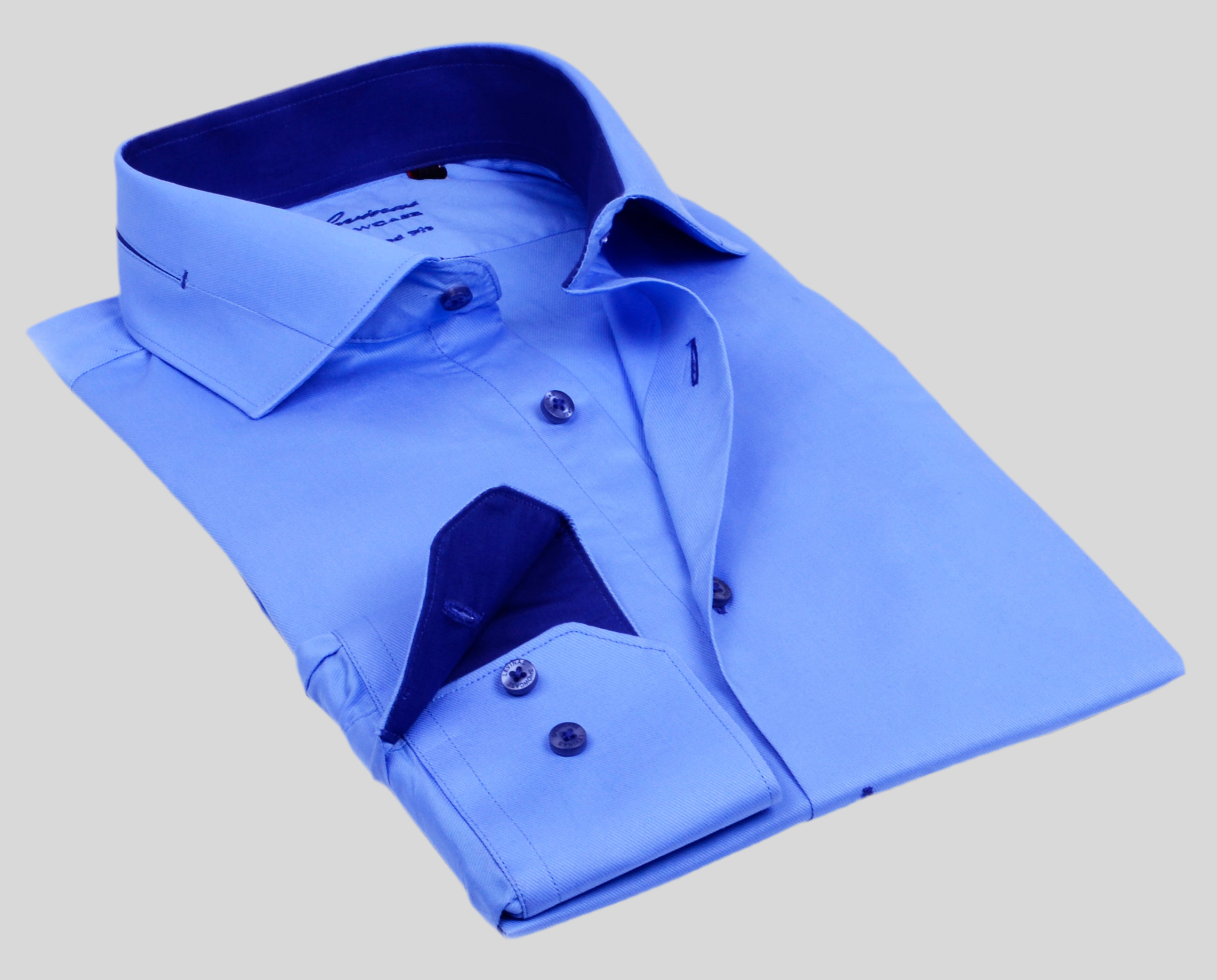 Button-Up Shirt with Contrast Trimming | Tailored Fit