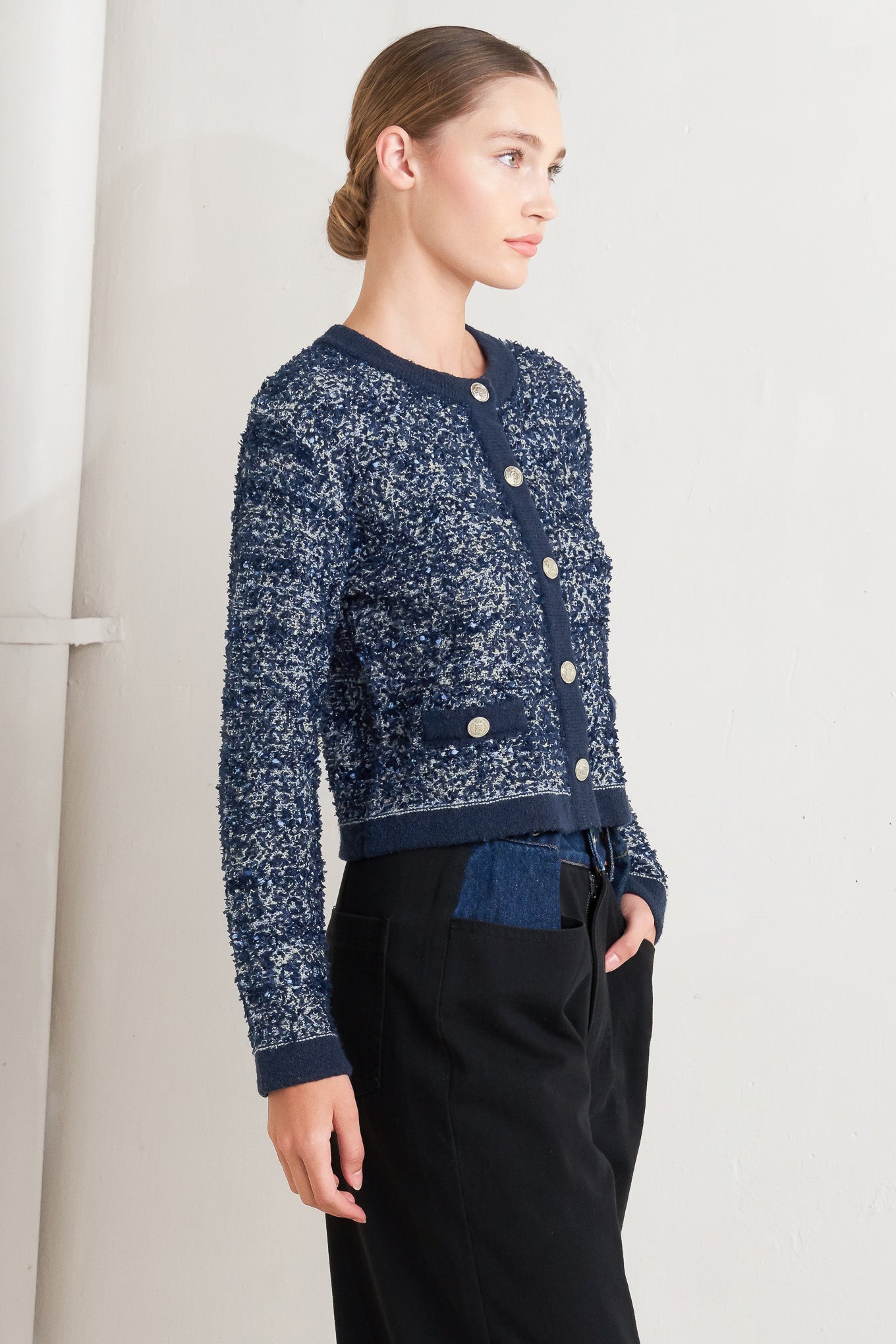 Boutique Glance Sweater Knit Cardigan