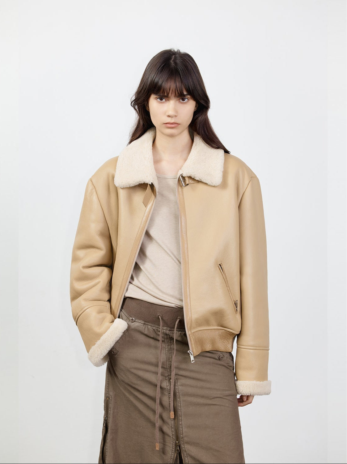Speedy Flow Merino Sheepskin Biker Jacket