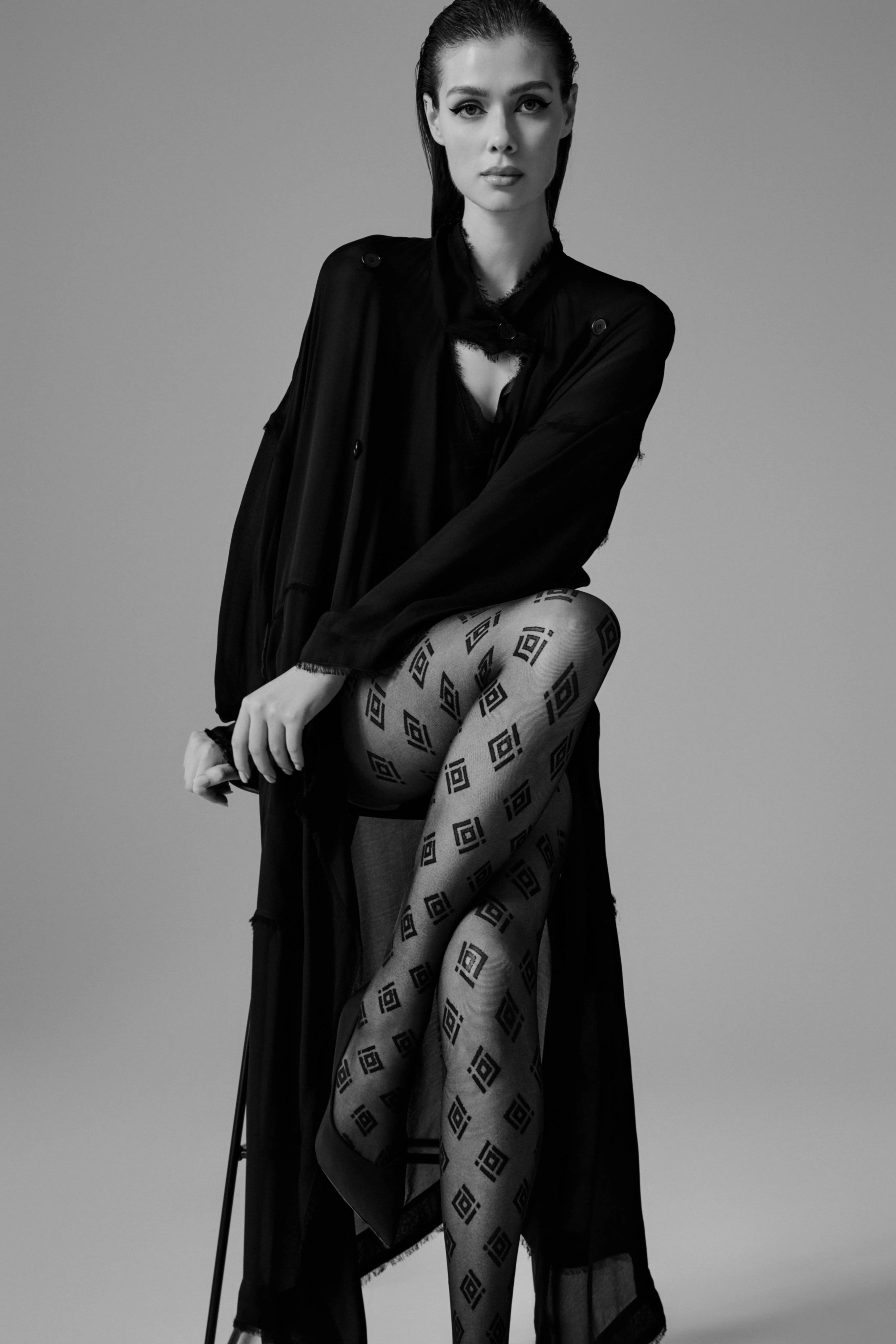 Fantasy Tights Conte Ingrid with Geometric Pattern