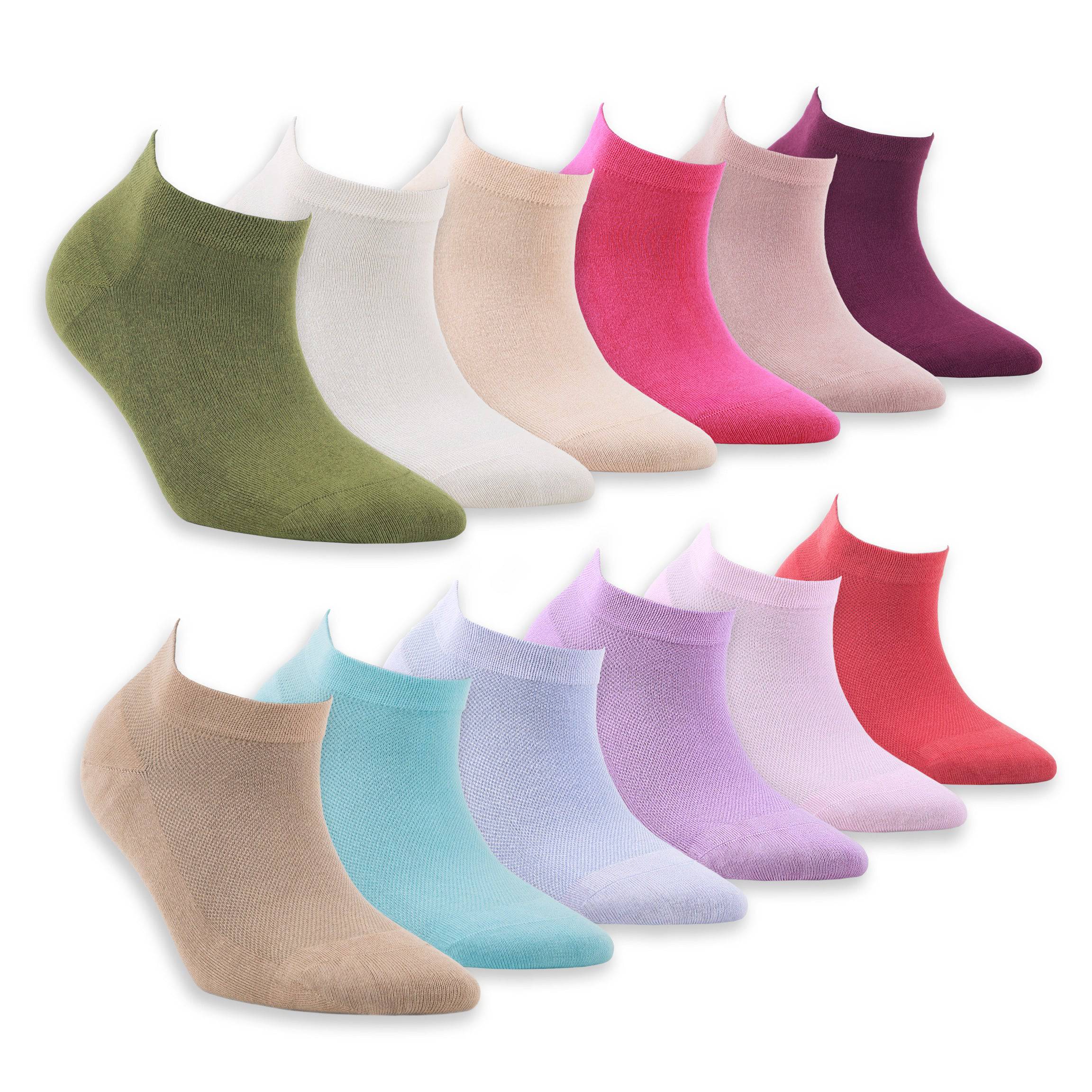 Women’s Bamboo Ankle Socks 545 | 12-Pack