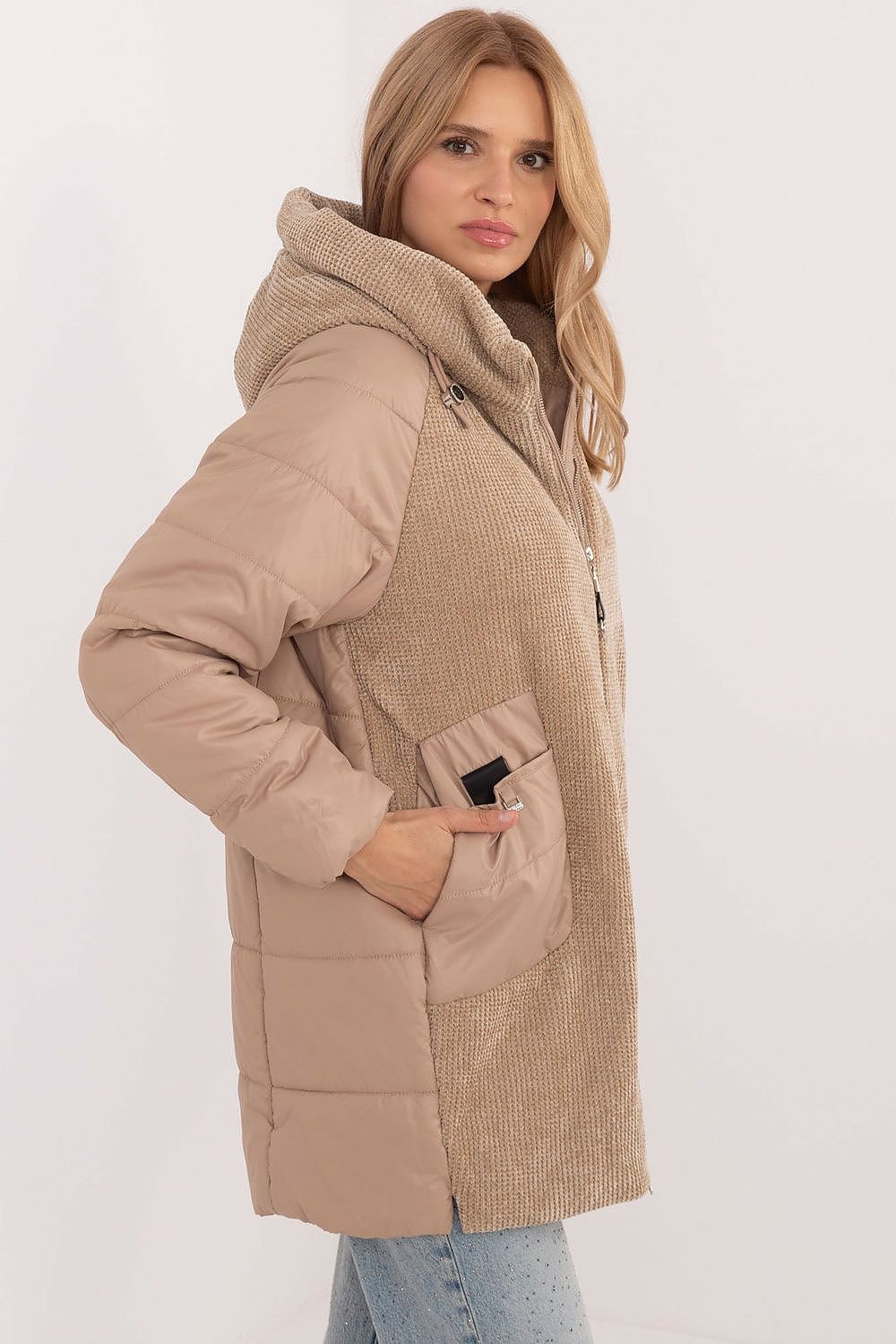 Combined Trench Hooded Jacket Brown Sand
