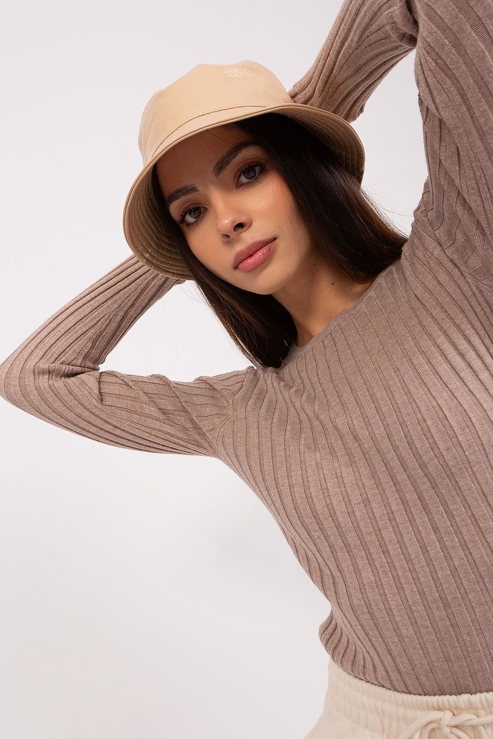 Ribbed Knit Fitted Jumper