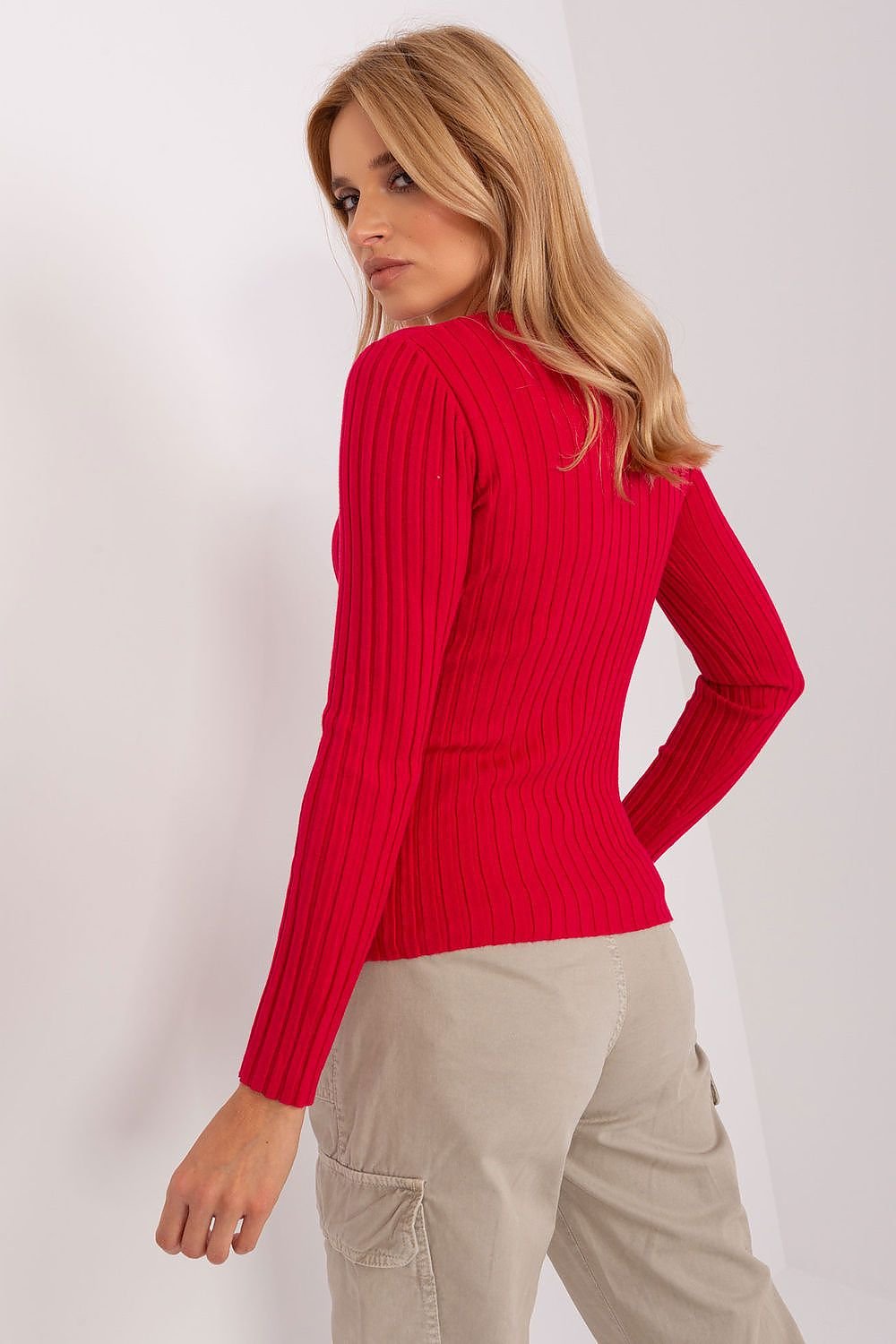 Ribbed Knit Fitted Jumper