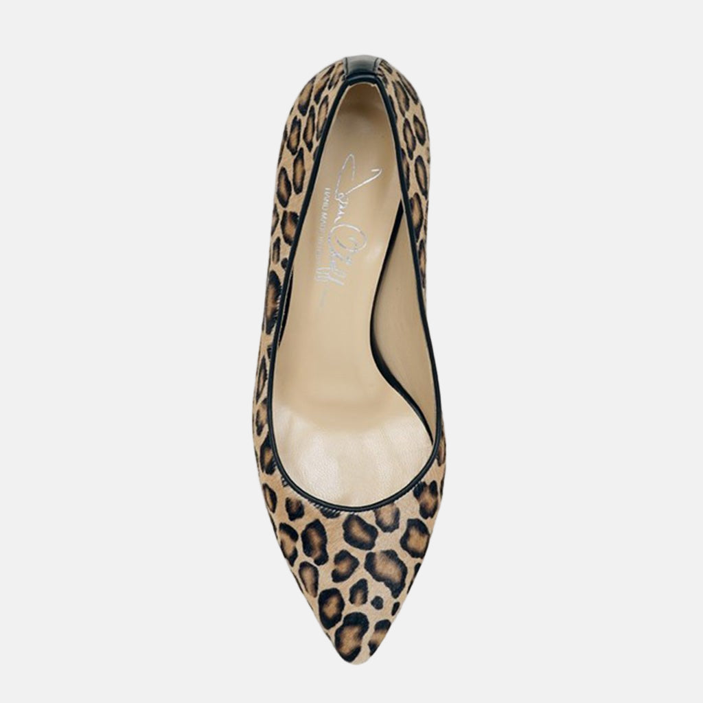Callie Leopard Hair Calf Mid Heel Pumps