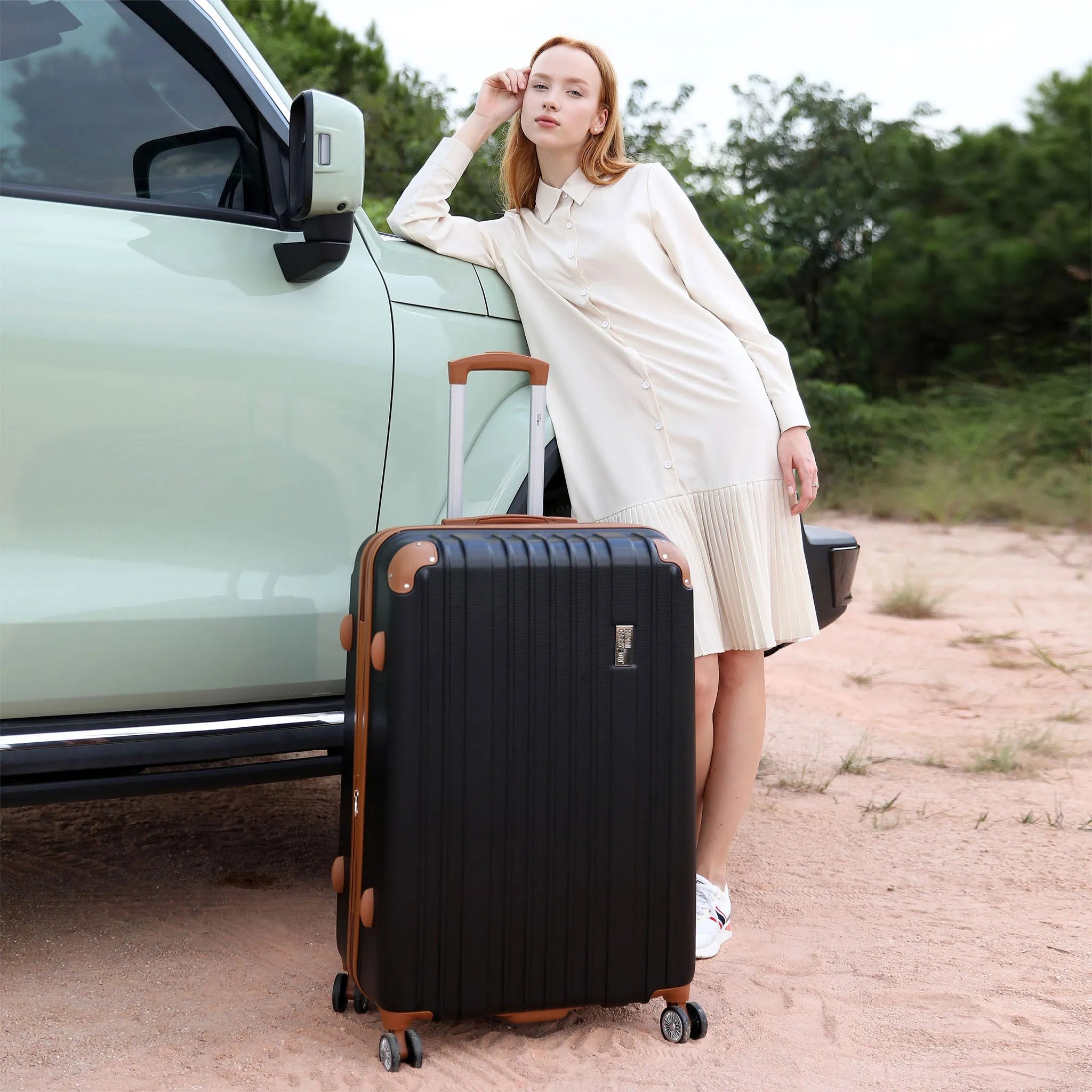 Collins 3-Piece Expandable Retro Luggage Set