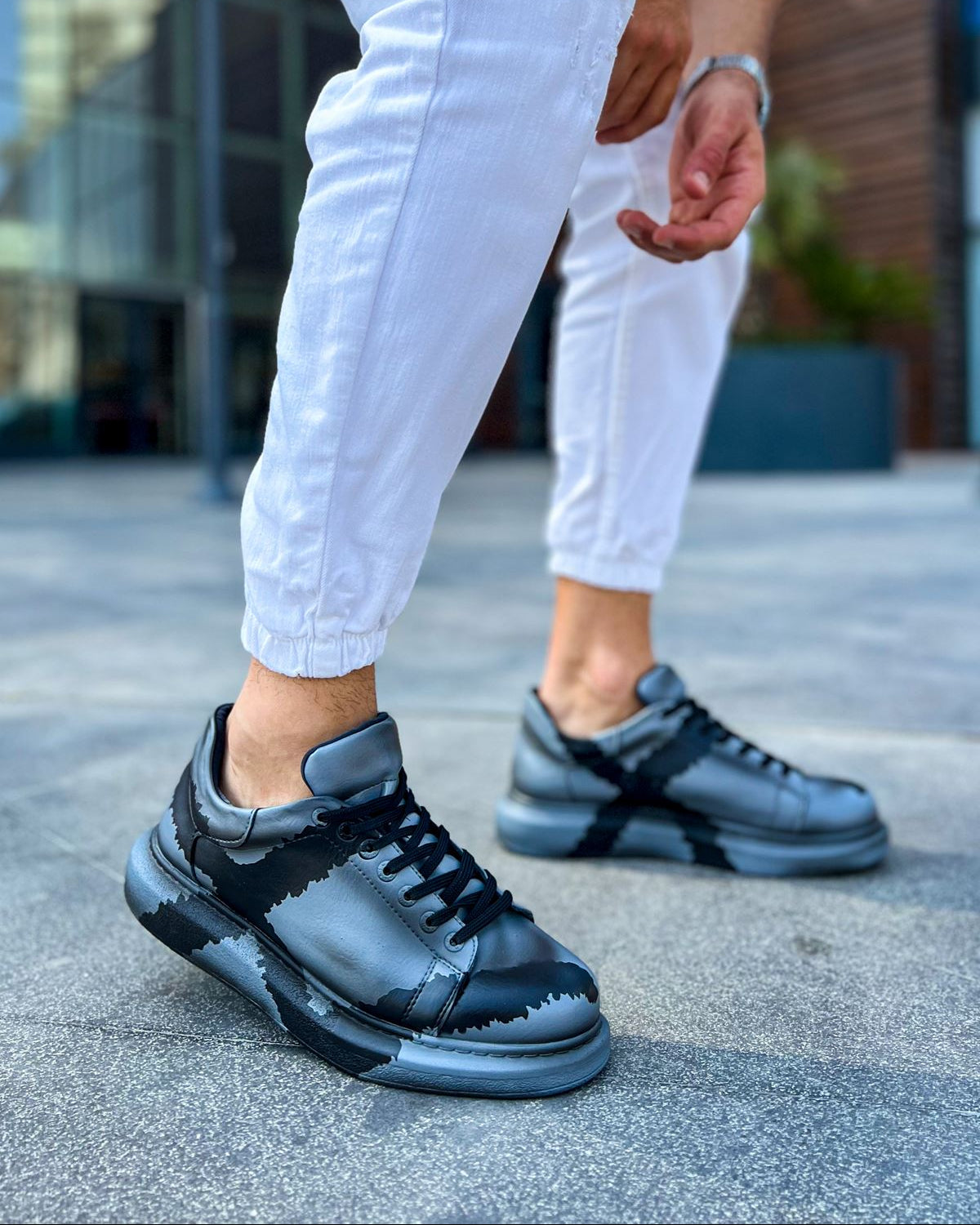 Men's Sneaker Lisbon Grey & Black