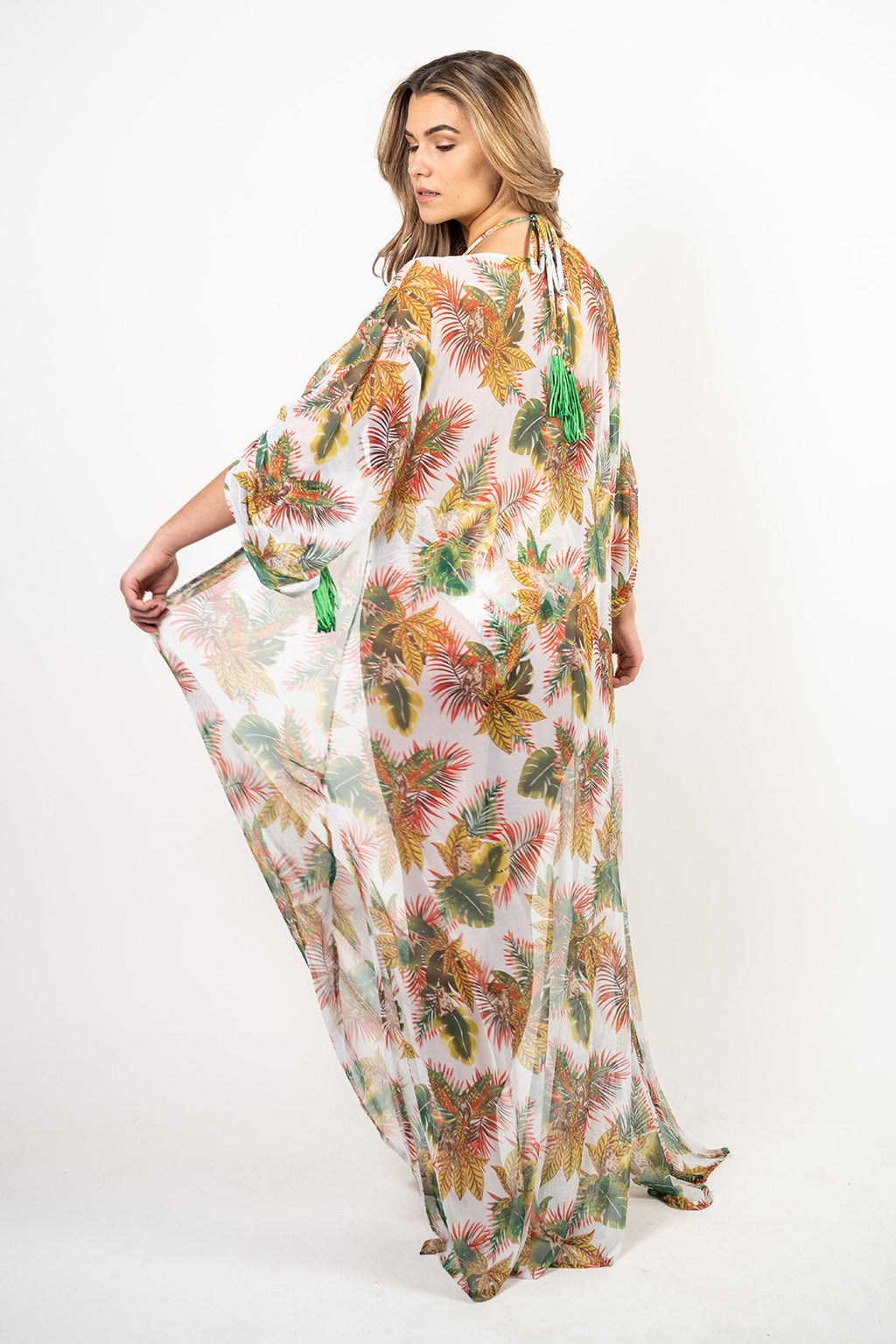 Rouched Sleeves Coverup