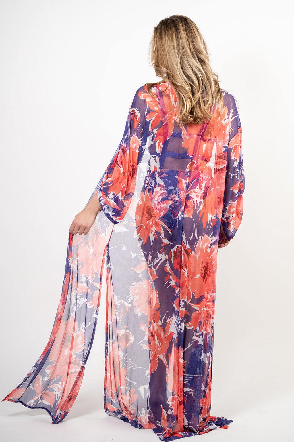 Rouched Sleeves Coverup