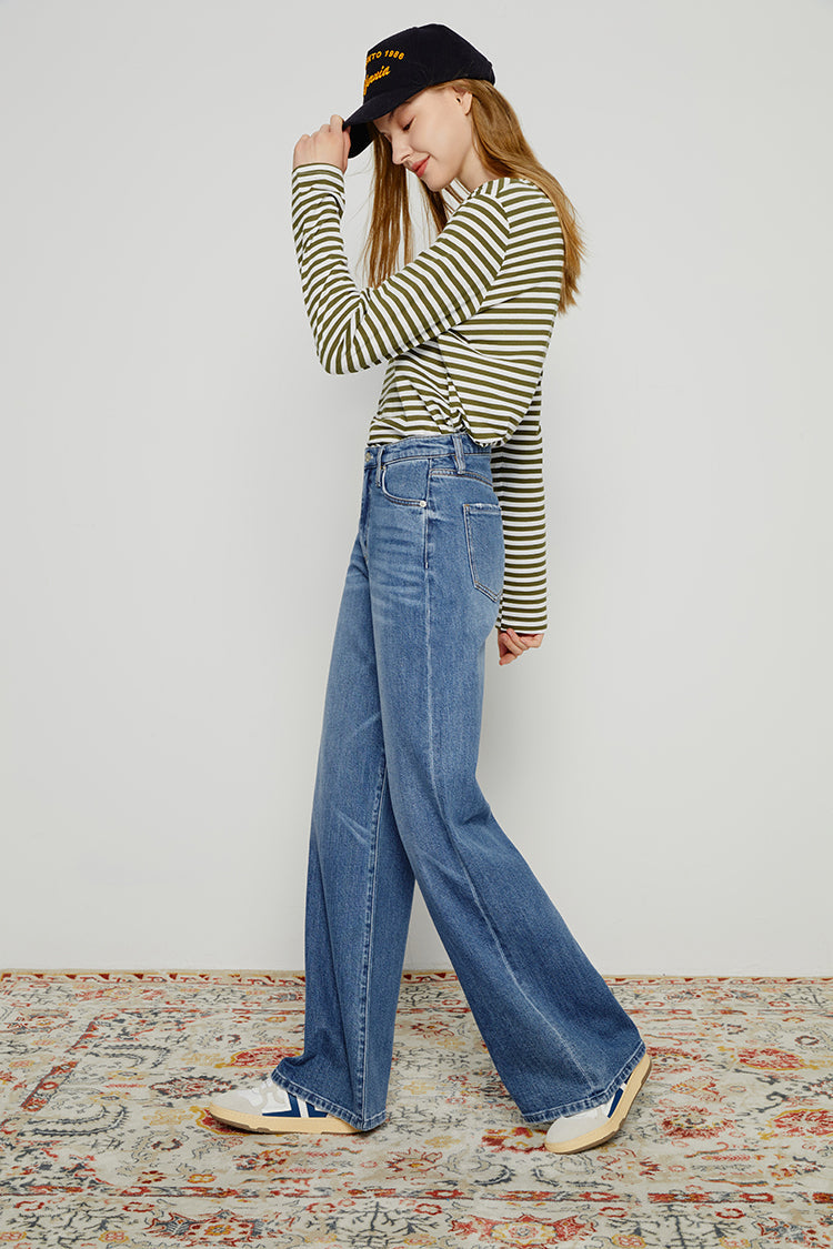 Angeles High Rise Baggy Jeans | HJ103