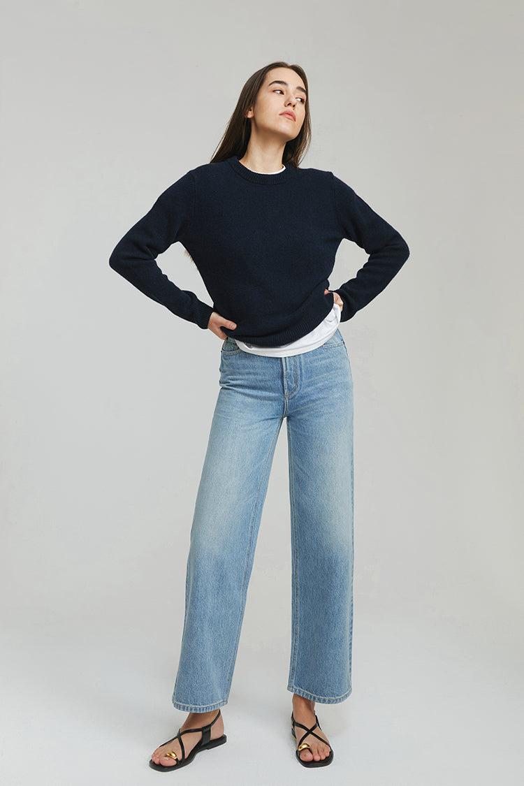 The Cityer Crop Wide Jeans | HJ009