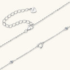 Silver Heart Moissanite Pendant Necklace