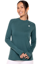 Women's Devi Long Sleeve Fitness T-Shirt | Midnight Green