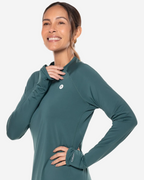 Women's Devi Long Sleeve Fitness T-Shirt | Midnight Green