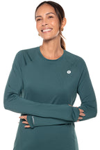 Women's Devi Long Sleeve Fitness T-Shirt | Midnight Green