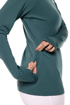 Women's Devi Long Sleeve Fitness T-Shirt | Midnight Green