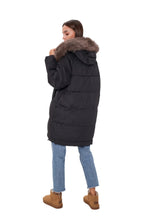 Genuine Polar Fox Insulated Coat | Black