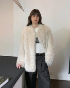 Sea of Love Accompaniment Casual Stand-Up Collar Tuscan Sheepskin