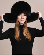 Fireladyfur Women's Solid Earmuffs Hat in a Classic Style