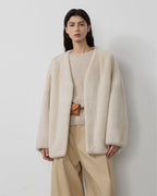 Swiss Snow Mink Velvet Fur Coat