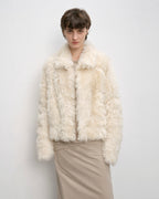 Fireladyfur Women's Short Wool Sheepskin Coat ‘Blackmoon Berlin’