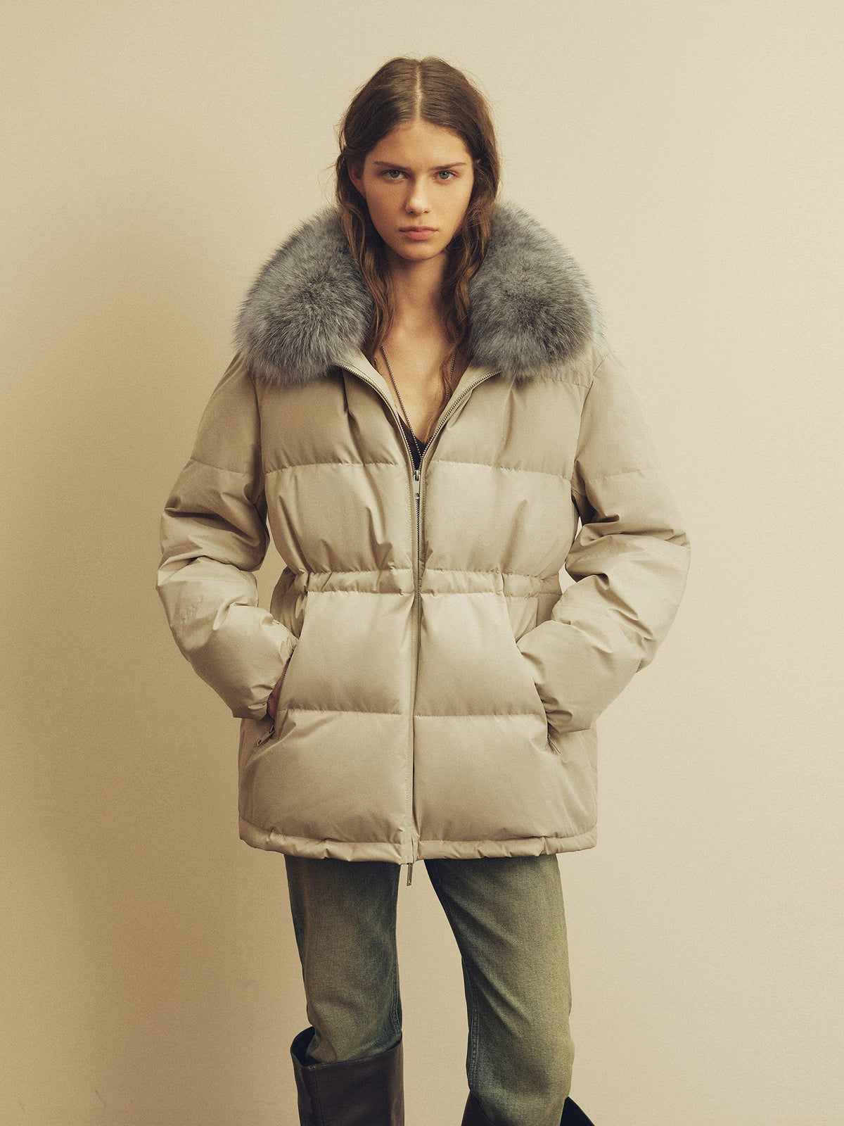 Firelady Fur Women's Fur-Trim Down Parka | Detachable Fox Fur Hood & 90% White Goose Down Fill “Frost Wild”