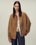 Fireladyfur Women's Top-Grain Sheepskin Leather/Suede Jacket