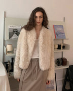 Fireladyfur Tuscan Sheepskin Coat ‘Morning Mist Fairy’