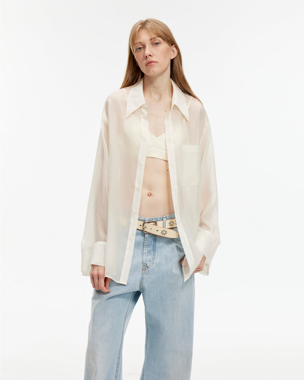 Wave Relaxed Cupro-Amino Shirt ‘Hazy Spring’
