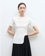 Letrans Women's Asymmetrical Hem T-Shirt ‘Architectural Principles’