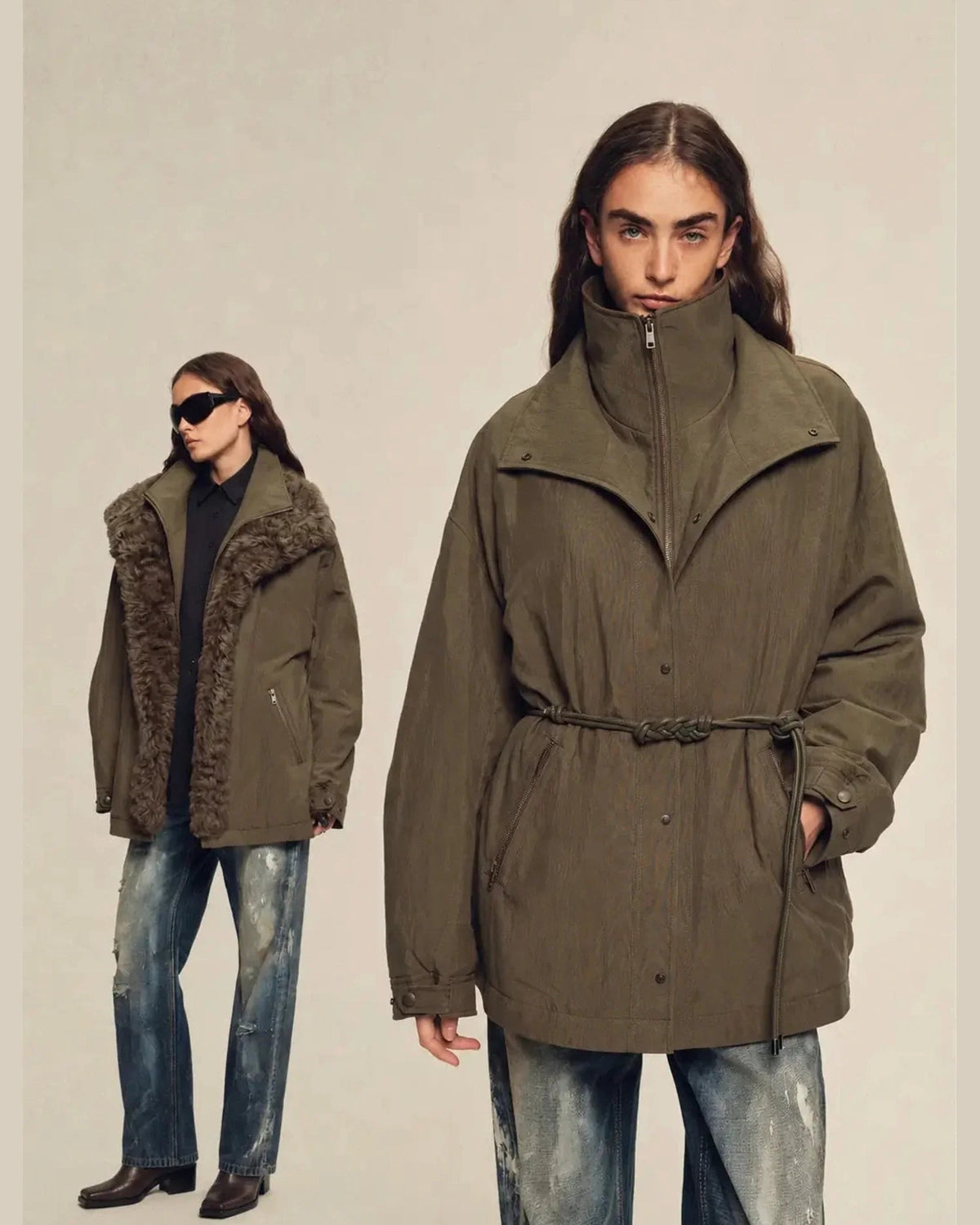 Firelady Fur Women's Detachable Toscana Shearling-Lined Parka Jacket "The Wizard of Oz"