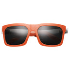 Giving Sunglasses in Polished Black and Brushed Aluminum | Grey Lens