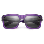 Giving Sunglasses in Polished Black and Brushed Aluminum | Grey Lens