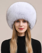 Fireladyfur Luxurious Fox Fur Hat and Earmuff Combination