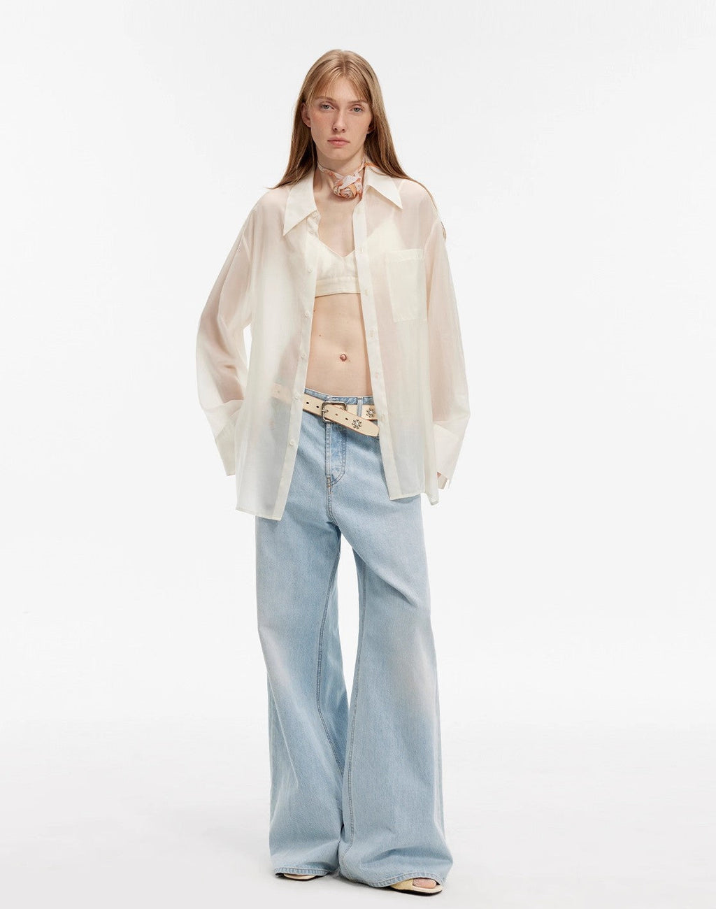 Wave Relaxed Cupro-Amino Shirt ‘Hazy Spring’