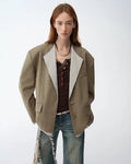 ‘London Diary’ Old Money Style Contrasting Lapel Wool Blazer