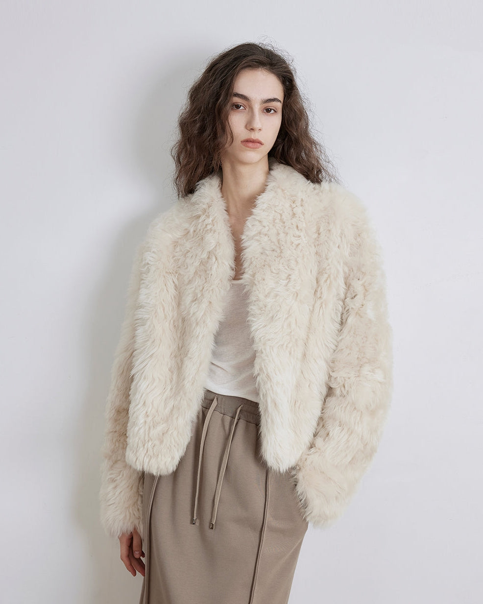 Fireladyfur Tuscan Sheepskin Coat ‘Morning Mist Fairy’