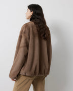 Louvre Mink V-Neck Jacket